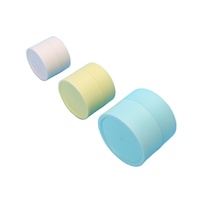 Pot intérieur remplaçable 1.0 oz 1.7oz 3.3oz Pot de crème cosmétique rond en plastique pp blanc avec couvercle en plastique