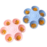 Nouveau Bol d'alimentation multifonctionnel en forme de fleur pour animaux de compagnie, pour plusieurs animaux, gamelle alimentaire pour animaux