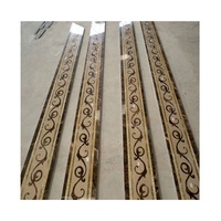 Carrelage de motifs de bordure de sol en marbre naturel de couleurs mélangées avec motif personnalisé
