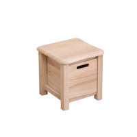 Tabouret de rangement en bois massif personnalisé avec tiroirs - Design contemporain - Meuble portable et durable pour le bureau à domicile et le salon