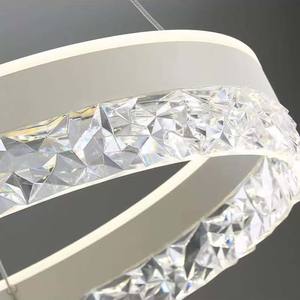 Araña de espectro completo LED acrílico Circular D19.7in, lámpara colgante minimalista moderna para dormitorio, lámpara de techo redonda creativa - Product Image 2