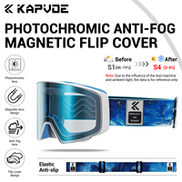 Lunettes de neige photochromiques hommes lunettes de Ski Snowboard masque Anti-buée pour femmes lunettes de Protection UV400 motoneige hiver