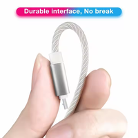 Cable de Carga para Teléfono Móvil con Luz LED de 1M, Cable de Carga Micro USB Tipo C para Samsung, Xiaomi, iPhone