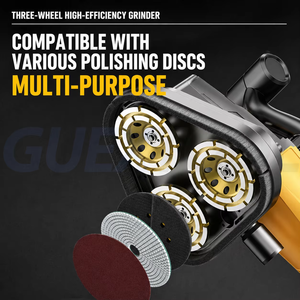 Máquina de pulido gruesa de molienda de piso de mano de tres ruedas Herramienta de planchado de superficie de cemento de hormigó - Product Image 4
