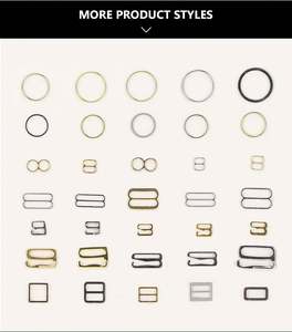 Boucles de soutien-gorge sans nickel de haute qualité anneau enduit de nylon en alliage et diapositives boucle de maillot de bain en métal - Product Image 6