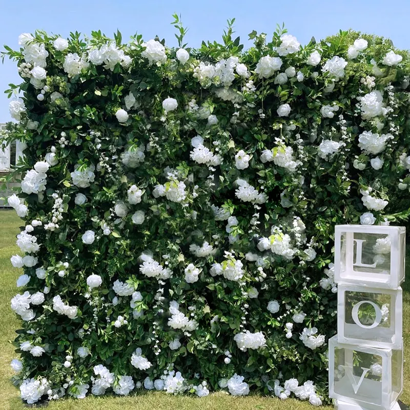 Preface Wedding green hedge wall backdrop greenery backdrop with flowers for party background decoration
