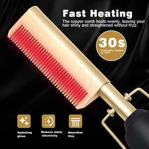 <span class=keywords><strong>Plancha</strong></span> de Pelo Portátil <span class=keywords><strong>Profesional</strong></span> WAIKIL C-16 de Gran Venta para Salón con Peine Caliente Eléctrico y Pantalla Digital - Product Image 4