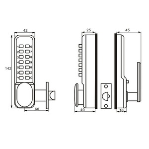 Chất Lượng Cao An Ninh <span class=keywords><strong>C</strong></span>ơ Khí Đẩy Nút <span class=keywords><strong>C</strong></span>ửa Khóa Mật Khẩu Bàn Phím Phía Trướ<span class=keywords><strong>c</strong></span> <span class=keywords><strong>C</strong></span>ửa Khóa Kỹ Thuật Số Keyless Kết Hợp Tủ Khóa - Product Image 4