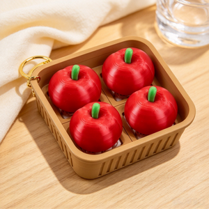 Porte-clés Squishy Fidget Toy en forme de fruit imprimé en 3D, mignon, anti-stress à presser, breloque de sac portable - Product Image 3