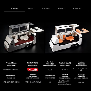 Modelo de coche fundido a presión <span class=keywords><strong>1</strong></span>:24 T modelo X RV, modelos de vehículos, luz de sonido, puerta trasera, decoración abierta, colección de Metal, modo de coche, juguetes fundidos a presión - Product Image 5