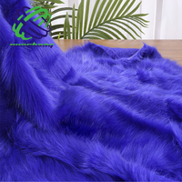 Tissu en fausse fourrure à poils longs Bigz solide/vendu au mètre tissu en peluche en fausse fourrure de renard à poils longs