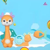 Cerf Sika en plastique bon marché Jouet musical gonflable Hochet pour bébé Jouet musical pour bébé Cadeau