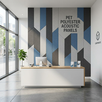Panneau acoustique en polyester recyclé NRC0.84, classe B, résistant au feu, absorption acoustique PET, pour bureau, directement de l'usine Qinsound