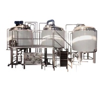 Système de micro-brasserie commerciale populaire 100L 200L 300L avec contrôle PLC, cuve sous pression et pompe pour la fabrication d'alcool
