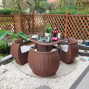 <span class=keywords><strong>Set</strong></span> di <span class=keywords><strong>Sedie</strong></span> da <span class=keywords><strong>Giardino</strong></span> in Rattan Sintetico Impermeabile per Esterni, Ideale per Hotel e Ville - Product Image 4