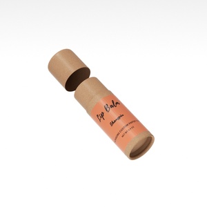 Eco-Friendly Paperboard Lip Balm <strong>Container</strong> Deodorant Skincare <strong>Type</strong> Custom Logo Kraft Paper <strong>Push</strong>-Up Lip Balm Packaging Tube - Product Image 3