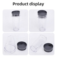 2 pack 16oz Tasse de Mélangeur Ensemble pour Nin Pièces De Rechange Tasse À Usage Unique avec Couvercle Digne nin Série BL770 BL780 BL660 BL740 BL8