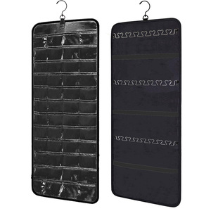 Organizador de Joyas Colgante en Oferta, Rollo de Almacenamiento de Joyas, Material de Felpa, Soporte de Joyas de Doble Cara, para Collares, Pendientes, Anillos, 1-3L - Product Image 3