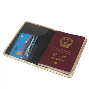 Wholesale Custom USA Cover Pu Leather 4x3 Inch Card Holder Wallet Case Passport Holder