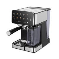Machine à café semi-automatique de qualité commerciale ANWELL avec réservoir à lait externe et buse vapeur pour petit café ou bureau