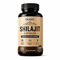 Capsules de Shilajit certifiées NSF de qualité alimentaire, stimulant corporel, avec Ashwagandha, Ginseng et Poivre Noir, pour améliorer l'immunité