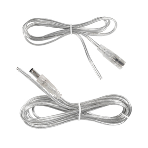 Connecteurs transparents DC mâle-femelle 5A pour bande LED - Câble d'extension d'alimentation mâle-femelle à brancher - Product Image 1