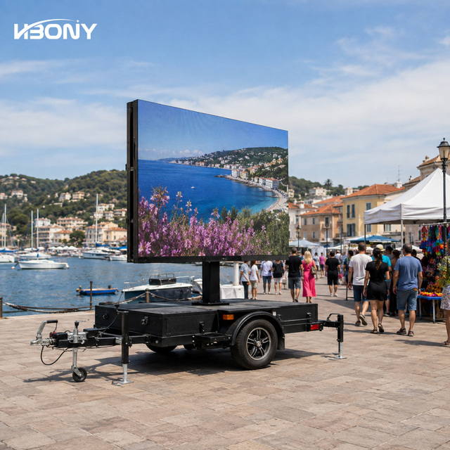 Mobile LED Screen Trailer Foldable Outdoor Digital Billboard with Wireless Control for Festivals Live Events and Advertising