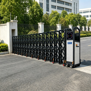 Porte coulissante automatique personnalisée en alliage d'aluminium, porte électrique rétractable, porte automatique extensible et pliable pour les maisons - Product Image 1