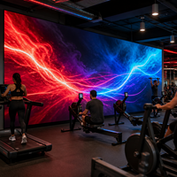 Écran LED couleur pleine P2 4K pour intérieur, 1200 cd, 120 Hz, mur LED pour salle de sport, ambiance dynamique