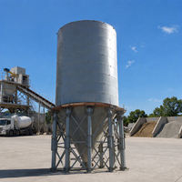 Silo en acier boulonné robuste de 2000 tonnes pour le stockage de ciment et de cendres, silo industriel de grande capacité de 12500 mm de diamètre avec 8 pieds de support stables
