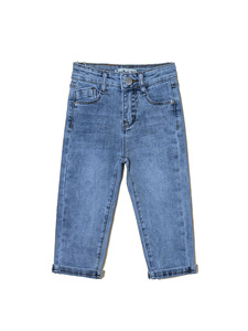 Pantalones <span class=keywords><strong>Vaqueros</strong></span> de Mezclilla de Algodón Ajustados Casuales para Niñas al por Mayor, Jeans de Estilo Británico para Niñas - Product Image 5