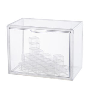 خزانة عرض يدوية الصنع بتصميم عصري بسيط، رف تخزين وعرض للصناديق المغلقة، قابل للتكديس مع أقسام متعددة وسعة كبيرة، مصنوع من الأكريليك - Product Image 5