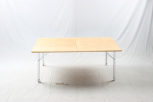Hot Sale Modern Foldable Height Adjustable Portable Outdoor Dining Bamboo Top <b>Table</b> <b>Aluminum</b> Frame Oxford Courtyard Warehouse - Product Image 2