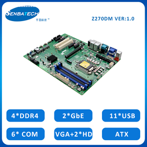 Z270DM LGA1151 6th ~ 9th Gen Pentium/Core I3/i5/i7 Processors 4 * DDR4 1 * VGA 2 * HD อุตสาหกรรม <span class=keywords><strong>CPU</strong></span> MicroATX 2LAN เมนบอร์ด - Product Image 2