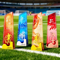 Nouveau design 2026 – Trophée en métal gravé et cristal, sur mesure, conception gratuite, récompense haut de gamme pour le basketball, le football, le billard et les sports