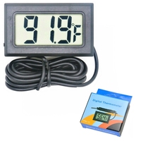 Mini Elektronisches Digitalthermometer mit LCD-Anzeige und Sondenkabel für Thermostat, Ofen, Gefrierschrank, Aquarium, Haustier-Inkubatoren
