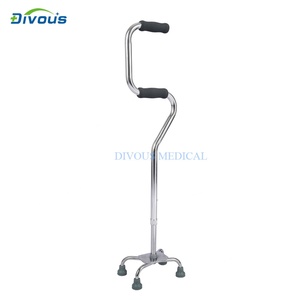 Bastón para caminar con función de asiento y soporte para ponerse de pie, ajustable, con base cuádruple y mangos de espuma - Product Image 1