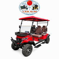 Tricycle électrique de golf 4 places, surélevé, moteur 3500W, 60V, pneus tout-terrain 23 pouces, trike passager