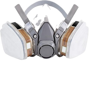 Masker Gas pelindung wajah, <span class=keywords><strong>Respirator</strong></span> setengah wajah dapat digunakan kembali dengan Kit 7-in-1 untuk merokok masker Gas kimia - Product Image 5