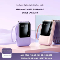 Nouvelle batterie externe portable 10000 mAh 2025, chargeur de batterie externe, sortie 10 W, IP Android, câbles inclus, batterie externe 10000 mAh