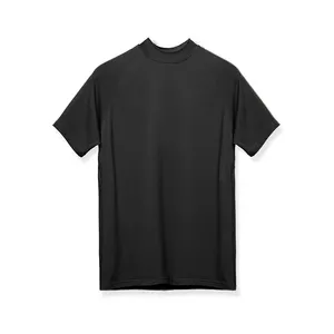 Factory Supply High Collar Quick Dry Short Sleeve T-shirt Mens Compression Shirt