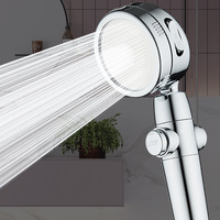 Cabezal de Ducha Presurizado de Mano con Interruptor, Alta Presión, Tres Ajustes, Filtro de Purificación de Agua para Baño, Diseño Delgado