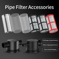 Adaptateur de filtre à eau noir, boîtier de filtre à eau en ligne avec écran en maille, connecteurs de tuyau, filtre tamis
