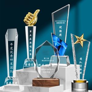 Oem / Odm Vente en gros Le plus récent trophée de récompense en verre de cristal personnalisé exalté pour les événements sportifs - Product Image 1