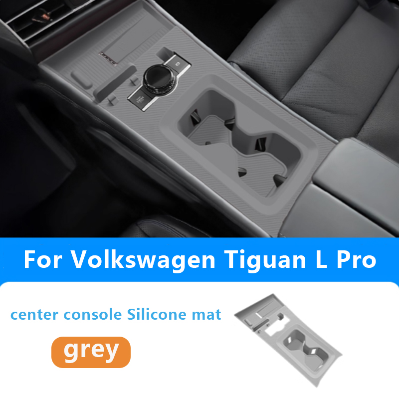For Volkswagen Tiguan L Pro center console Silicone mat grey