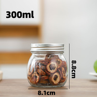 Bocaux Mason en verre de 32oz 1000ml 1L à large ouverture avec couvercle en métal doré hermétique