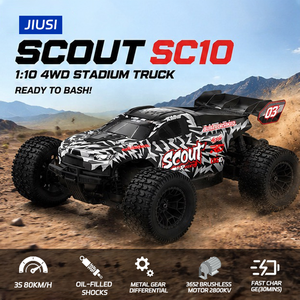 รถแข่ง JIUSI SC10 1:10 4WD RTR ความเร็วสูง รถบังคับวิทยุ RC ขนาด 1/10 รถออฟโรด 2.4Ghz รถบังคับไฟฟ้า ของเล่น - Product Image 1