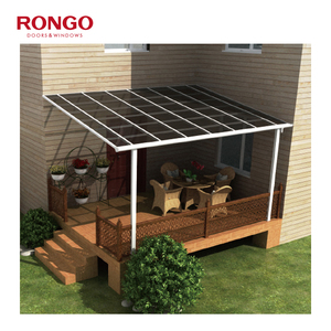 Auvents d'aire de jeux d'extérieur en alliage d'aluminium résistant au feu auvents français pare-soleil avec gouttière - Product Image 3