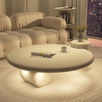 Salon noir décor nordique rond luxe ensemble moderne nuage crème Tables basses pour la maison