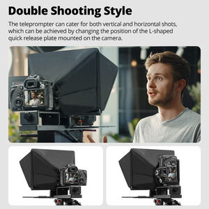 Ambitful T14 PRO, apuntador de pantalla grande, entrevista profesional, teleprompter plegable para teléfono inteligente, cámara DSLR, grabación de vídeo en vivo - Product Image 4